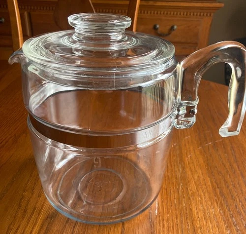 PYREX - 7759 B 9 Cup Glass Percolator Coffee Vintage - Pot and Lid only