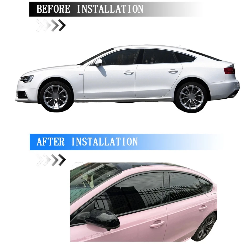 Glossy Black Chrome Delete Window Trims For Audi S5 A5 8T3 2007-2016 - Изображение 2 из 4