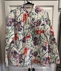 Vintage 70's Two Potato Of Laguna Beach White Floral Quilted Jacket Sz M