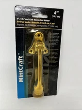 Mintcraft Kick Down Door Holder 5390661 Bright Brass 4" Metal Mounts to Door