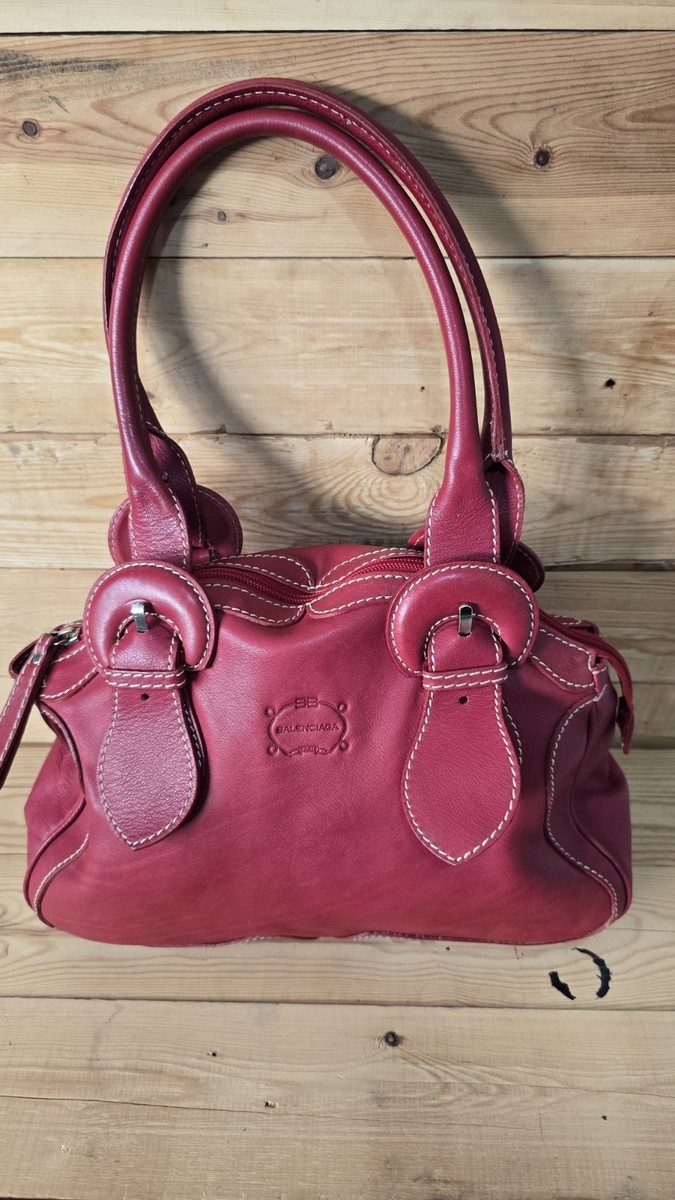 Vintage Balenciaga Handbag Red Made In Spain | eBay