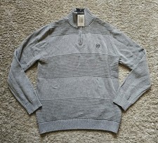 Chaps Gray Long Sleeve Mock Neck 1/4 Zip Knit Sweater Boys Size Large 14/16 NWT