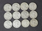 Lot Of 12 Walking Liberty Half Dollars