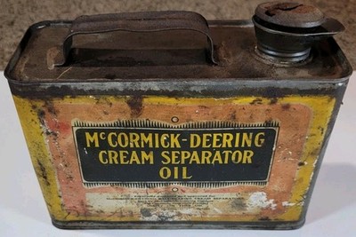 Vintage McCormick-Deering Cream Separator Oil Can, Empty