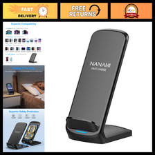 Fast Wireless Charger Stand for Samsung Galaxy iPhone 17/16/15 - Phone Dock