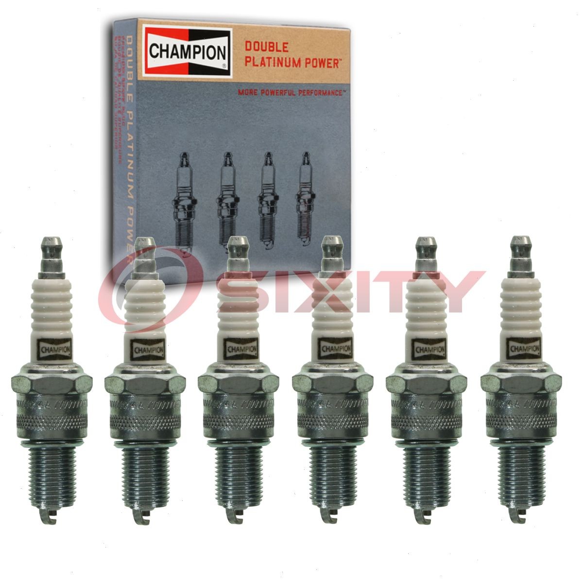 6 pc Champion Double Platinum Spark Plugs for 1969-1971 Jaguar XJ 4.2L L6 hs