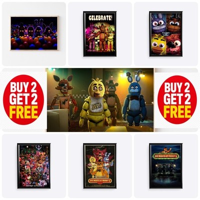 Five Nights at Freddy's Film Drucke Schlafzimmer Poster Gaming Deko A2 A3 A4 8x10