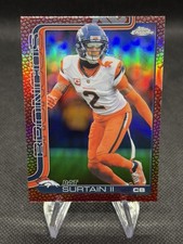 2025 Topps Chrome Pat Surtain II Pigskin Refractor #93 Denver Broncos