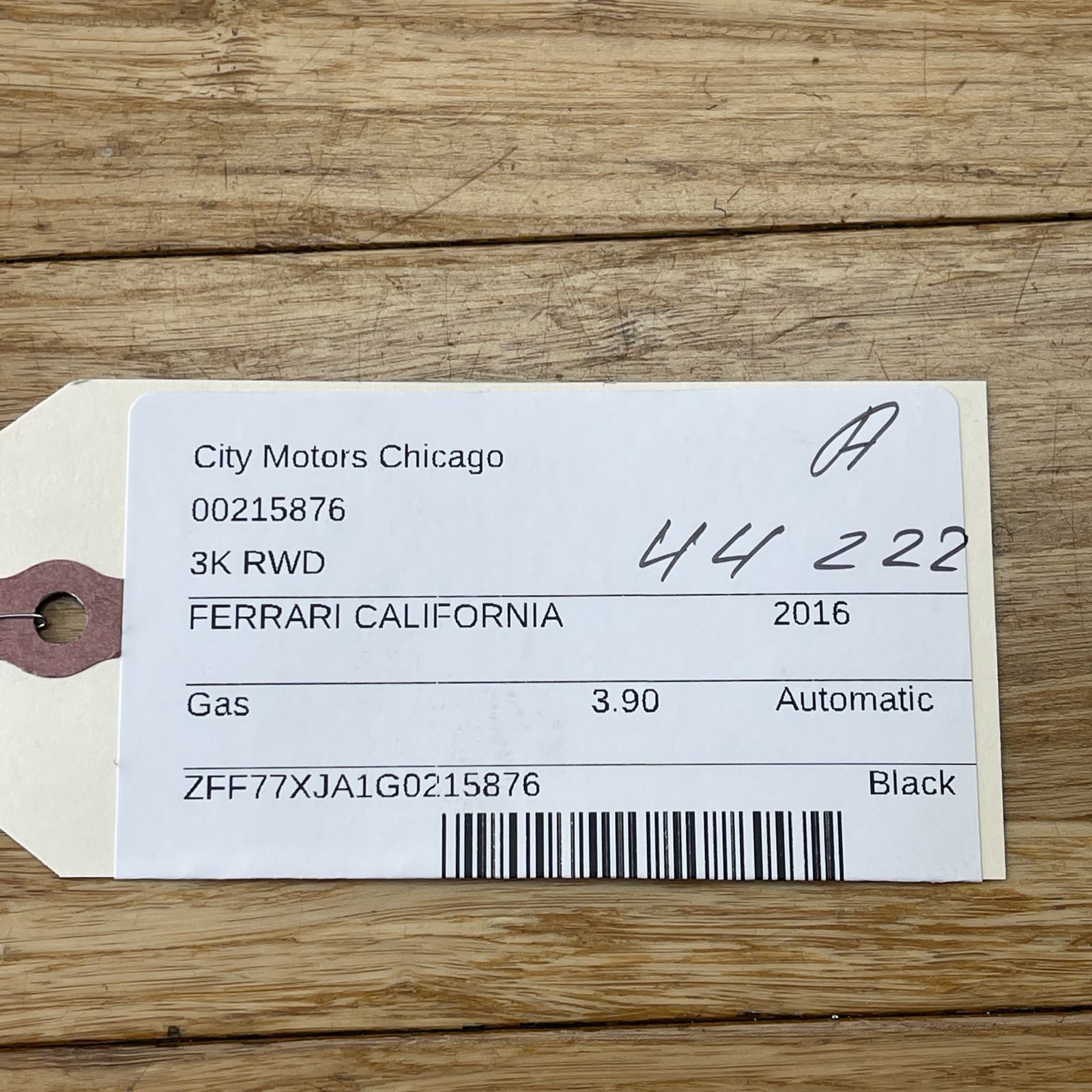 2015-2020 Ferrari California T Fuel Rail Injector 3K Miles OEM Original