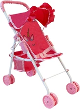 My First Baby Doll Stroller for Toddlers 3 Year Old Girls, Little Kids | Folding