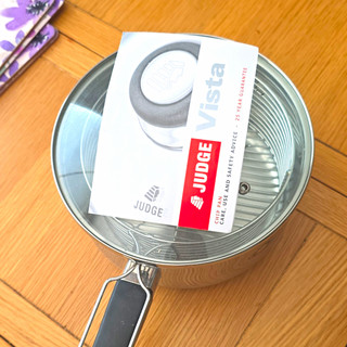 Judge Vista 1.5L Stainless Steel Saucepan Glass Lid Induction Basket Insert