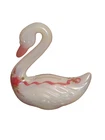 Fenton 40TH ANNIVERSARY Hand Painted SWAN Signed PEARLIZED Paperweight FIGURINE