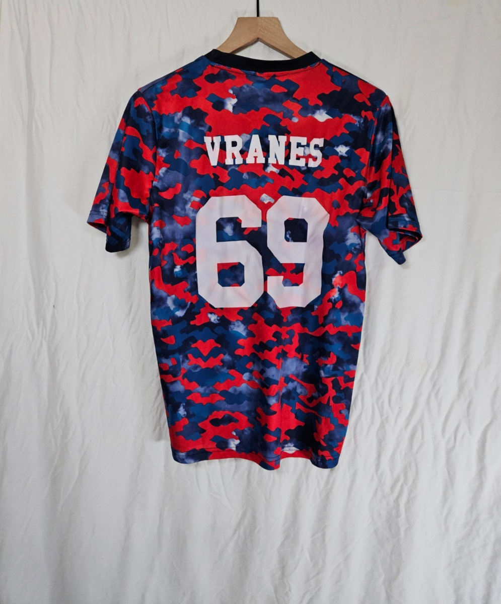 Soccer Jersey Size M FC Bayern Munchen Red Blue Camo Vranes #69
