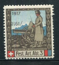 Switzerland Swiss Military Soldier d WWI Festungstruppen #23e MLH cat 50  INVERT