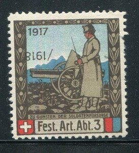 Switzerland Swiss Military Soldier d WWI Festungstruppen #23e MLH cat 50  INVERT