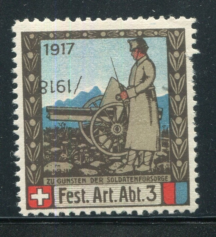 Switzerland Swiss Military Soldier d WWI Festungstruppen #23e MLH cat 50  INVERT