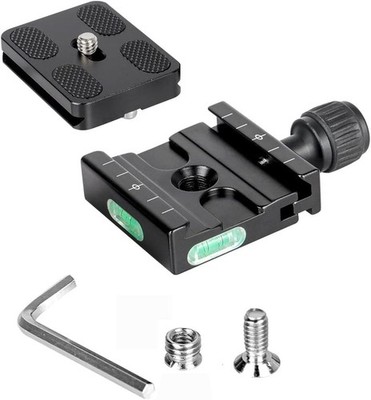 Arca Swiss Adapter Aluminium 50mm Schnellwechselplatten Klemme | 3 Wasserwaag...