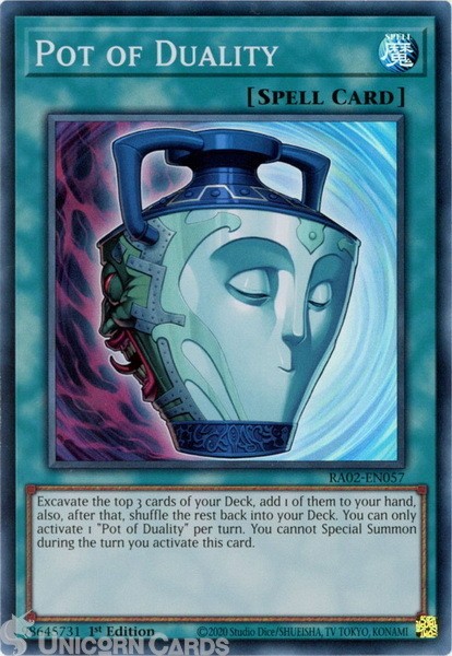 RA02-EN057 Pot of Duality : Super Rare 1st Edition YuGiOh Card