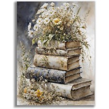 Diamond Art Kits for Adults,Flower and Book Diamond Painting Kits for Adults ...
