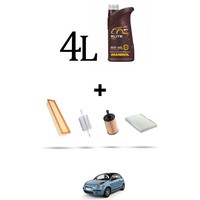 Hoffcar Wartungskit 4 Filter Und 4L ÖL FüR Citroen C3 Pluriel 1.4 54Kw Ab 200