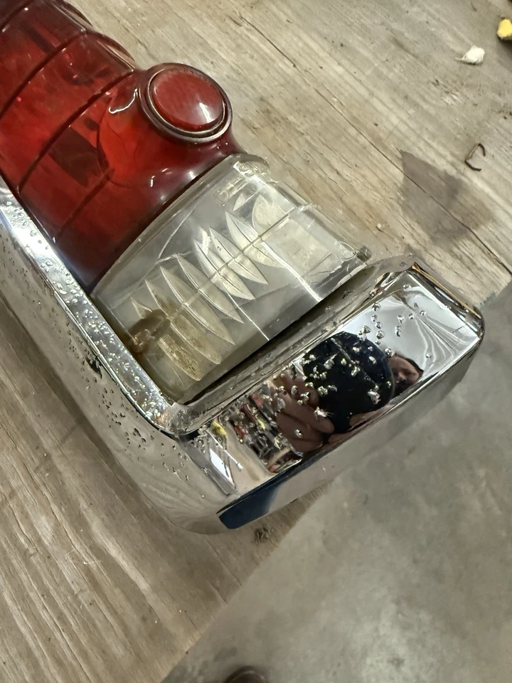 1955 Desoto Firedome Fireflite RH Chrome Taillight Bezel Lens Assembly - Image 2 of 4