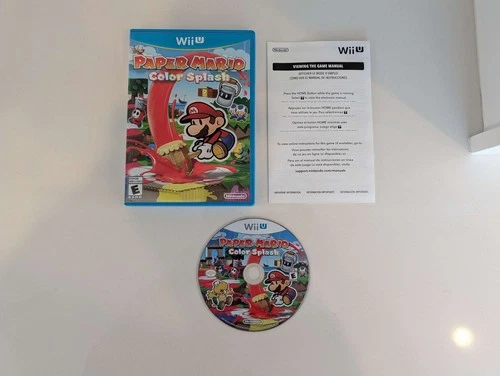Paper Mario Color Splash (Nintendo Wii U, 2016) CIB Complete, Tested