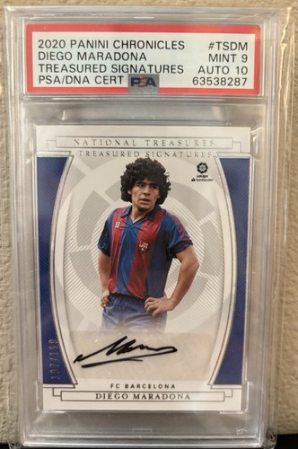 DIEGO MARADONA PANINI CHRONICLES  #TSDM  /199   PSA 9 / AUTO 10 - POP 9🔥