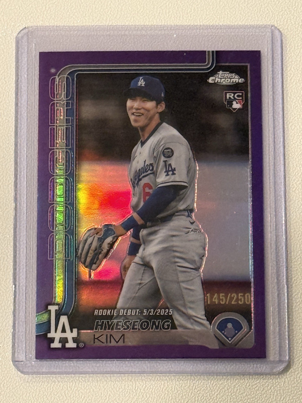2025 Topps Chrome Update Purple Rainbow Refractor Hyeseong Kim #USC149 (145/250)