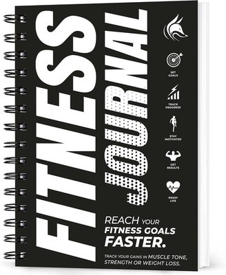Clever Fox Fitness & Workout Journal - Logbuch für tägliches Training, schwarz und