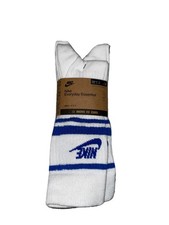 Nike Everyday Essential Blue White Size Large Crew Socks 3 Pairs DX5089-105
