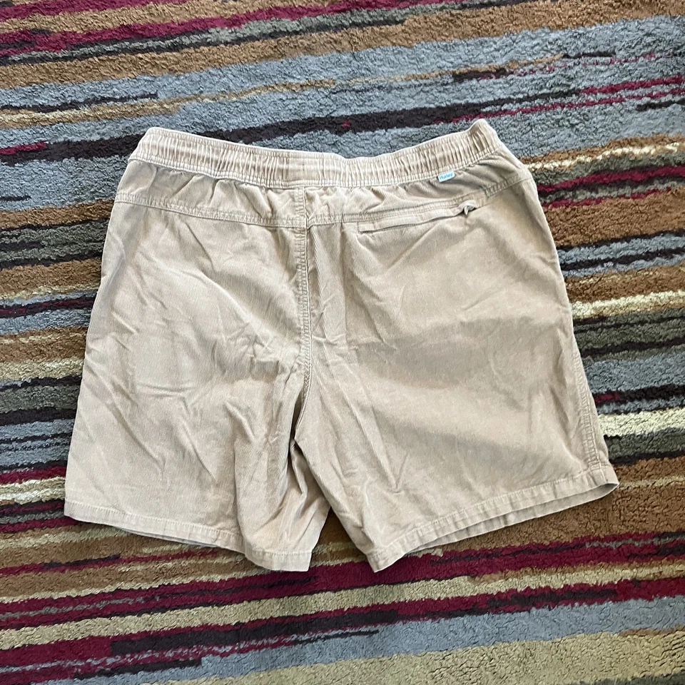 Hurley Shorts Mens 2XL Tan Corduroy Drawstring Casual Elastic Waist Pockets - Image 2 of 4