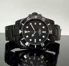 Custom 40mm Stealth Black Sub Style Dive Mod Watch w/ NH35 Automatic