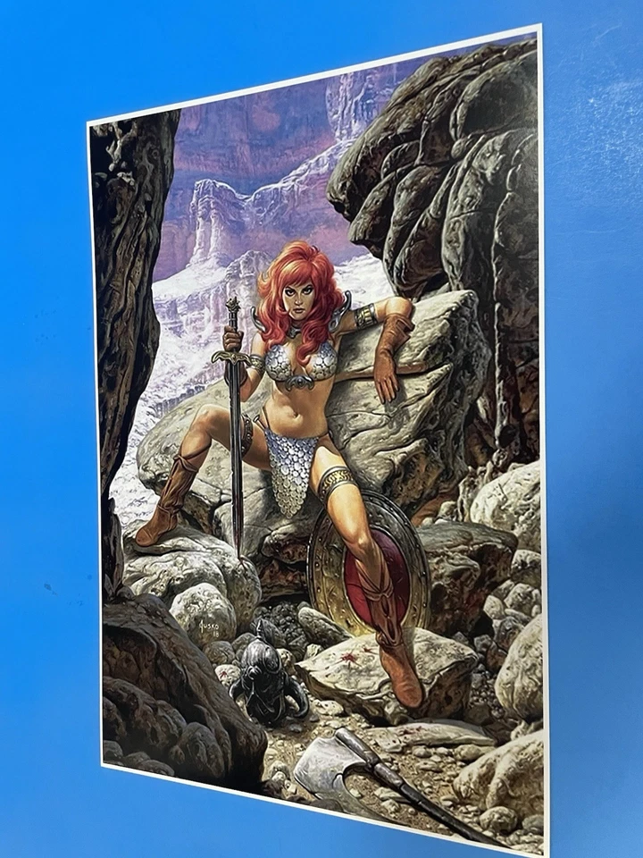 КОМИКСЫ MARVEL КРАСНЫЙ ПЛАКАТ SONJA JUSKO ПИН-АП СОВЕРШЕННО НОВЫЙ. - Изображение 2 из 4