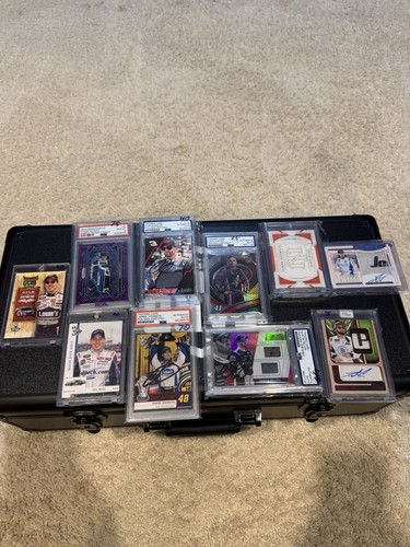 NASCAR Trading Card lot Jimmie Johnson Kyle Busch Auto Dillon Booklet PSA Racing