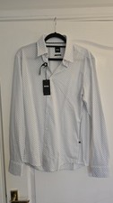 Image of New Hugo Boss White Shirt Medium Slim Fit Long Sleeve