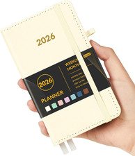 Pocket Planner 2026, Weekly Monthly Planners with Month Tabs for Purse, 3.5" x 6