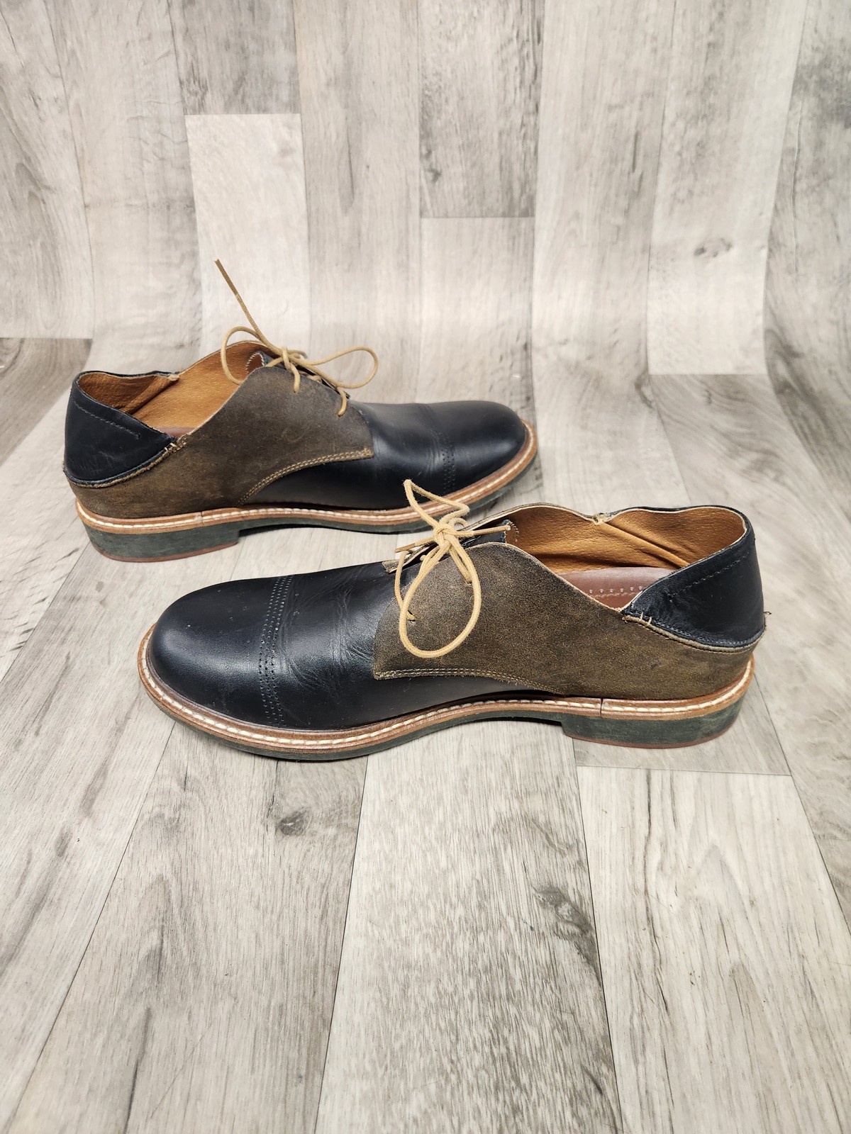 SAOLA Scarpe OluKai Walino uomo taglia 11 pelle Oxford eleganti suola gomma 10257