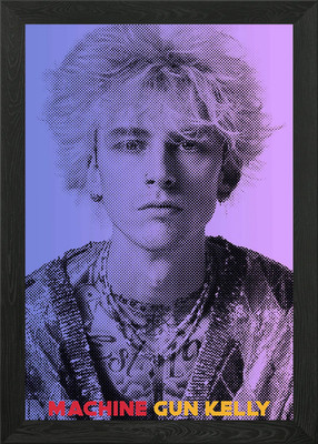 Machine Gun Kelly Gerahmtes Wandbild Poster Leinwanddruck Bild