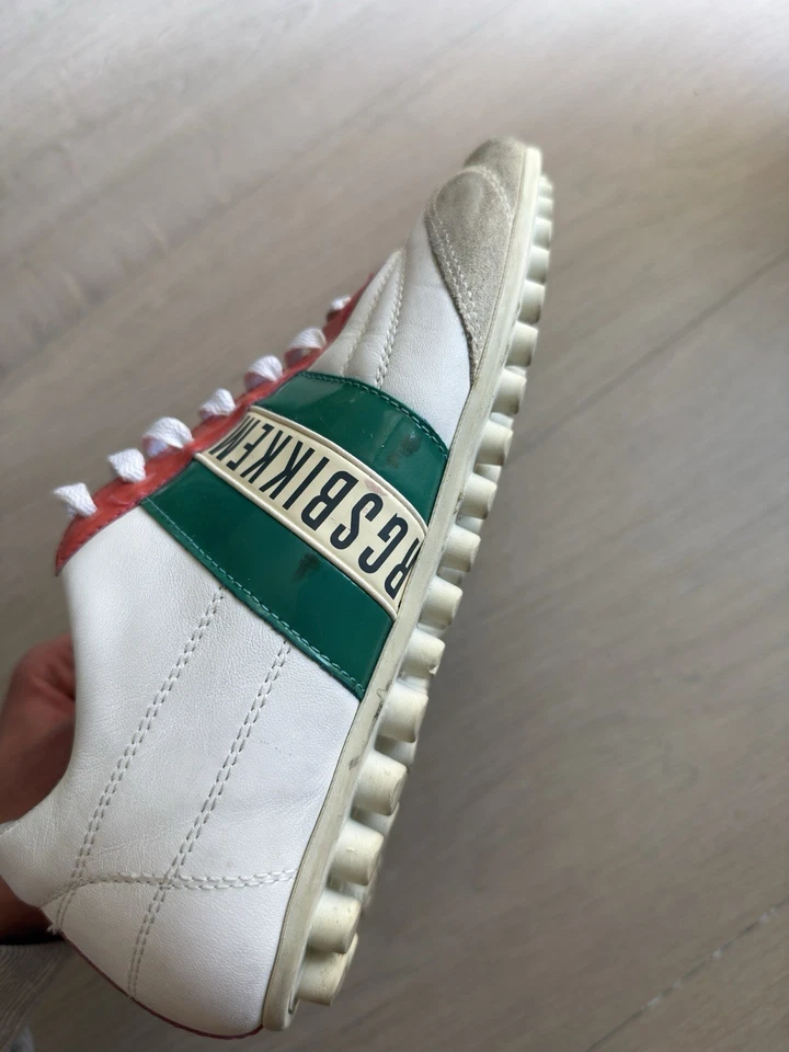 Dirk Bikkembergs Mujer Cuero Blanco Tenis Zapatos Y2k Talla 39 Foto 4 de 4