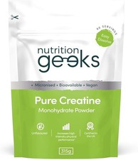Pure Creatine Monohydrate Powder - 315g (90 Servings) - Easy Dissolve Creatin...