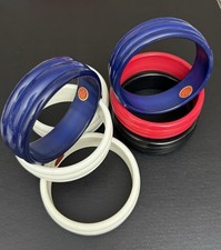 Vintage 1980s Signed Western Germany Plastic Bangle Bracelets Lot 7