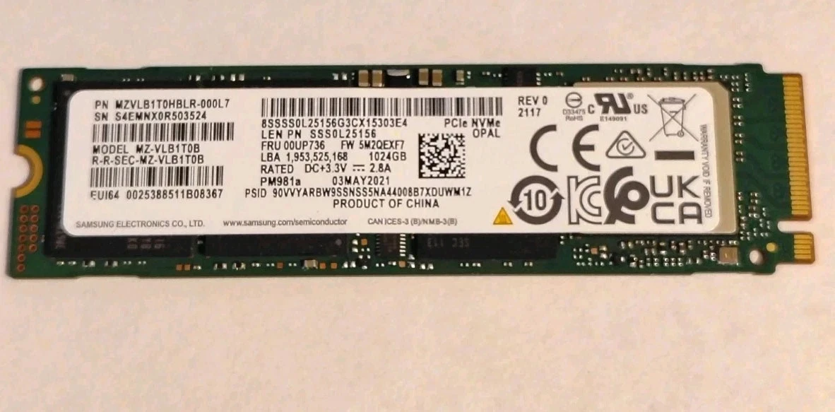 Samsung M.2 Interface 1 TB Solid State Drives for sale | eBay