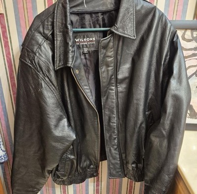 Vintage Black Wilson Leather Bomber Jacket 