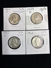LOT OF (4) SILVER Quarters 90% 1962 1945 D 1964 D 1957 D