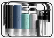 23 Travel Bottles Set, TSA Approved Silicone Toiletry Containers, Leak Proof
