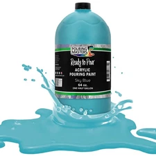 POURING MASTERS Sky Blue Acrylic Pouring Paint - 64oz Ready to Pour