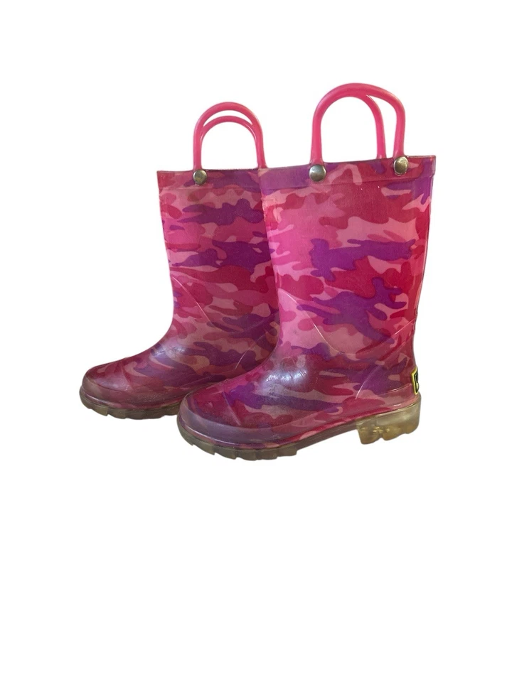 Western Chief девочек розовый камуфляж резиновый rainboots малыш Sz 9 без съемной стельки. - Изображение 4 из 4