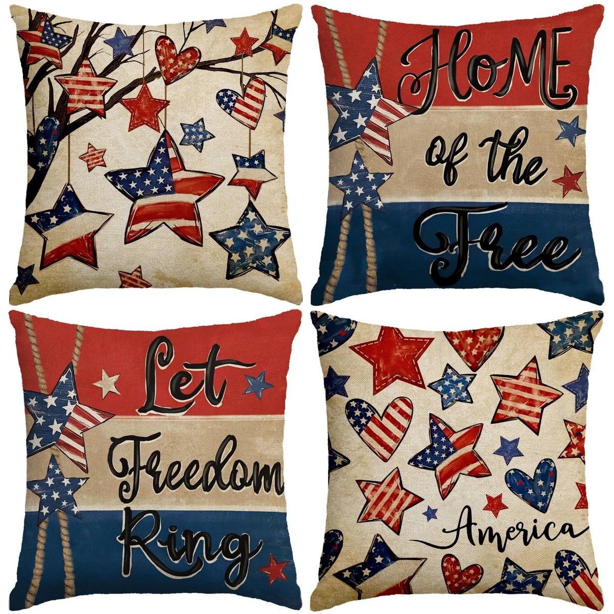 Homey Cosy Drapeau américain en velours Couvre-lit Taie d'oreiller