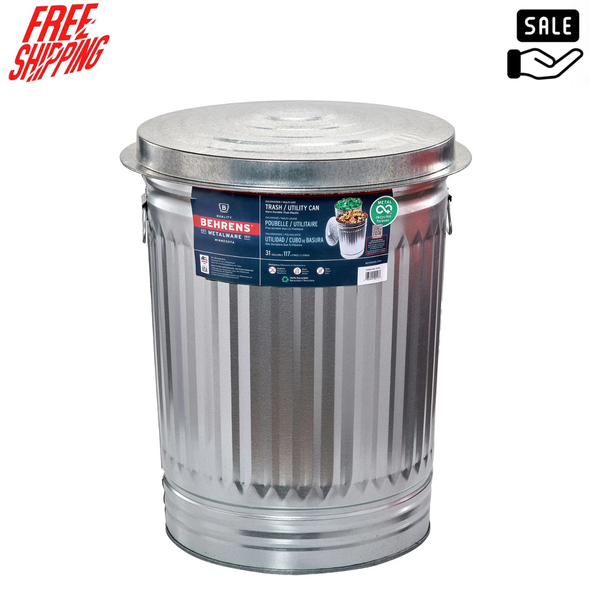 ごみ箱 HUMAN MADE STEEL TRASH CAN Galvanized Bin In Trash Cans & Wastebaskets for sale - eBay