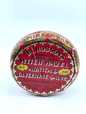 Vintage Dr. Hobsons Witch Hazel Arnica & Glycerine Salve Tin Pfeiffer Chemical